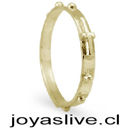 Anillo de Oro 18kl. Cruz (medida 22)  ( Peso aproximando, 1.5 gramos )