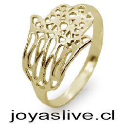 Anillo de Oro 18kl. Mano de Fatima (medida 18)  ( Peso aproximando, 2 gramos )