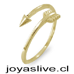 Anillo de Oro 18kl. Flecha del Amor (medida 12)  ( 1.5 gramos aproximando)