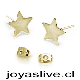 Aro de Oro 18kl. Estrellas (Peso aproximando, 1,2 gramos)