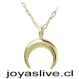 Colgante de Oro 18kl. Luna ( Peso aproximando, 6  gramos entre colgante y cadena )