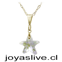 Colgante de Oro 18kl. Tornasol Estrella ( Peso aproximando, 4 gramos entre cadena y colgante )