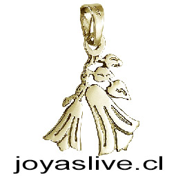 Dije de Oro 18kl. Copihue ( Peso aproximando, 1.8 gramo )