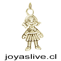 Dije de Oro 18kl. Niña Pequeña ( Peso aproximando, 1 gramo )