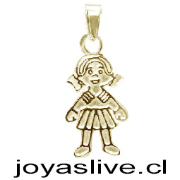 Dije de Oro 18kl. Niña Mediana  (1.3 gramo)