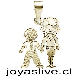 Dije de Oro 18kl. Hijo y Mamá  ( Peso aproximando, 2 gramos )