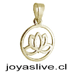 Dije de Oro 18kl. Flor de Loto  ( Peso aproximando, 2  gramos )
