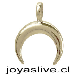 Dije de Oro 18kl. Luna  ( Peso aproximando, 2 gramos )