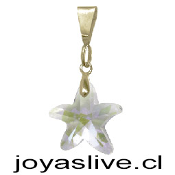Dije de Oro 18kl. Tornasol Estrella  ( Peso aproximando, 1 gramos gancho colgante )