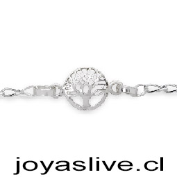 Pulsera Plata chilena 950, Bilbao Árbol de la Vida.