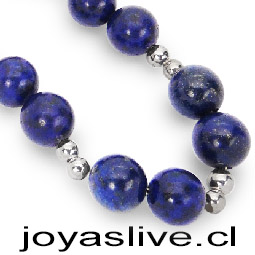 Pulsera de plata chilena 950, Gemas lapislázuli