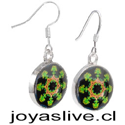 Aros Mandala, con base de plata 950.