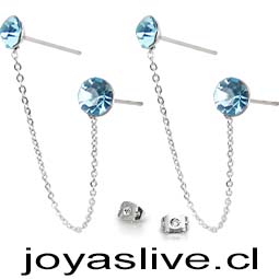 Aros de Acero Inoxidable Trepadores Cristal Celeste