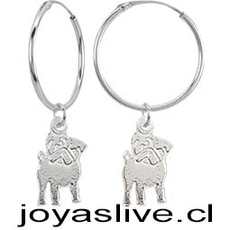 Aros Argollas de Plata chilena 950 Bulldog