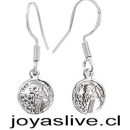 Aros de Plata chilena 950 San Benito