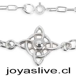 Pulsera de Plata chilena 950 Nudo de Bruja