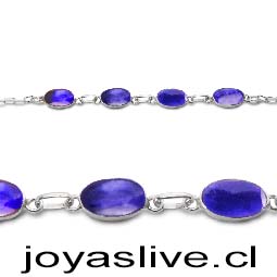 Pulseras Plata chilena 950, tipo Sugilita