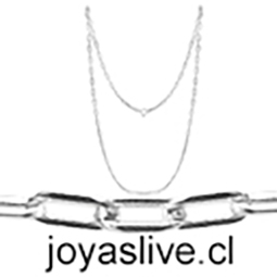 Cadena plata 100cm de largo