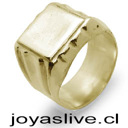 Anillo de Oro 18 kl. Sello (6 gramos) (Pide tu medida hasta la 26)