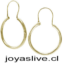 Aros de Oro 18 kl. Argollas Infladas. (Peso aproximando, 1.7 gramos)