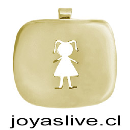 Dije de Oro 18 kl. Niña (Peso aproximado 2,5 gramos)