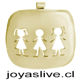 Dije de Oro 18 kl. Niña Niño Niña (Peso aproximado 2.5 gramos)