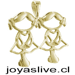  Dije de Oro 18 kl. Hermanas (2 gramos)