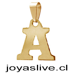 Dije Letra de Oro 18 kl. "A" (0.9 gramos)