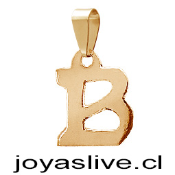 Dije Letra de Oro 18 kl. "B" (0.9 gramos)