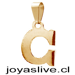 Dije Letra de Oro 18 kl. &quot;C&quot; (0.9 gramos)