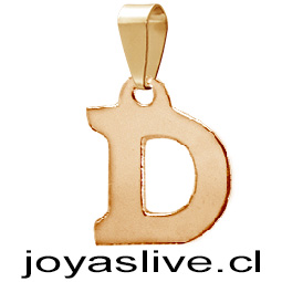 Dije Letra de Oro 18 kl. &quot;D&quot; (0.9 gramos)