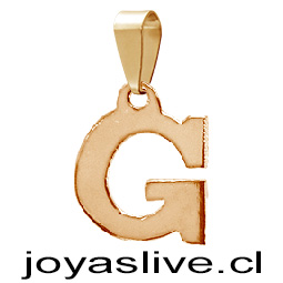 Dije Letra de Oro 18 kl. &quot;G&quot; (0.9 gramos)