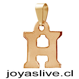 Dije Letra de Oro 18 kl. "H" (0.9 gramos)