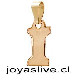 Dije Letra de Oro 18 kl. "I" (0.9 gramos)