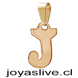 Dije Letra de Oro 18 kl. &quot;J&quot; (0.9 gramos)