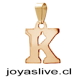 Dije Letra de Oro 18 kl. "K" (0.9 gramos)
