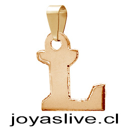 Dije Letra de Oro 18 kl. "L" (0.9 gramos)