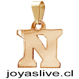 Dije Letra de Oro 18 kl. &quot;N&quot; (0.9 gramos)