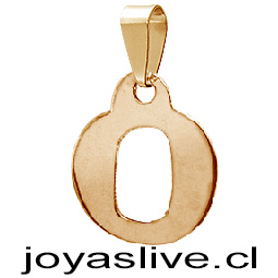 Dije Letra de Oro 18 kl. "O" (0.9 gramos)