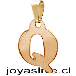 Dije Letra de Oro 18 kl. &quot;Q&quot; (0.9 gramos)