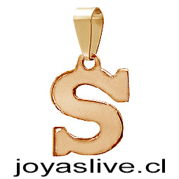 Dije Letra de Oro 18 kl. &quot;S&quot; (0.9 gramos)