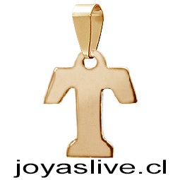 Dije Letra de Oro 18 kl. &quot;T&quot; (0.9 gramos)
