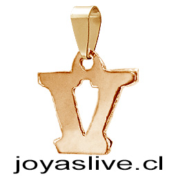 Dije Letra de Oro 18 kl. &quot;V&quot; (0.9 gramos)