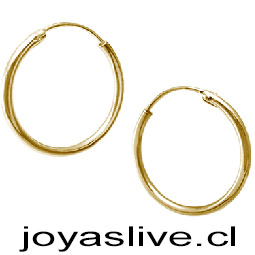 Aros de Oro 18 kl. Argollas Medianas (1,5 gramos)
