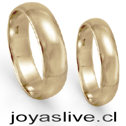 Par Anillos de Oro 18 kl. Argollas Matrimonio. (medida de 12 a 26) (Peso aproximando, 8 gramos)