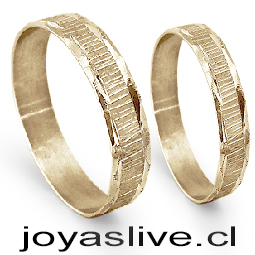 Par Anillo de Oro 18 kl. Hexagonales Diseño. (medida de 12 a 22) (Peso aproximando, 4,8 gramos)