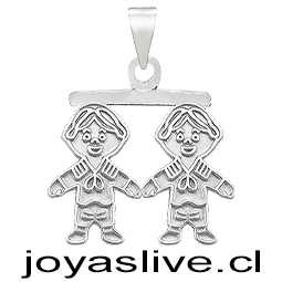 Dije Niño Niño Plata chilena 950