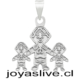 Dije Niño Papá Niño Plata chilena 950