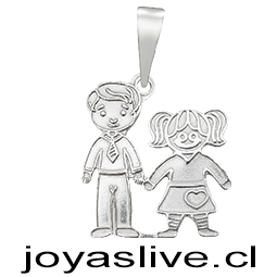 Dije Papá Niña Plata chilena 950