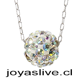 Collar de Plata chilena 950 Shamballa Tornasol